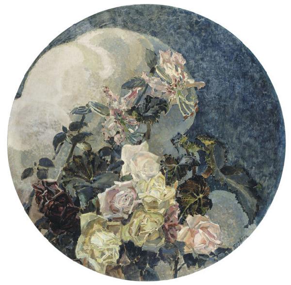Mikhail Vrubel Roses and Orchids, oil painting image